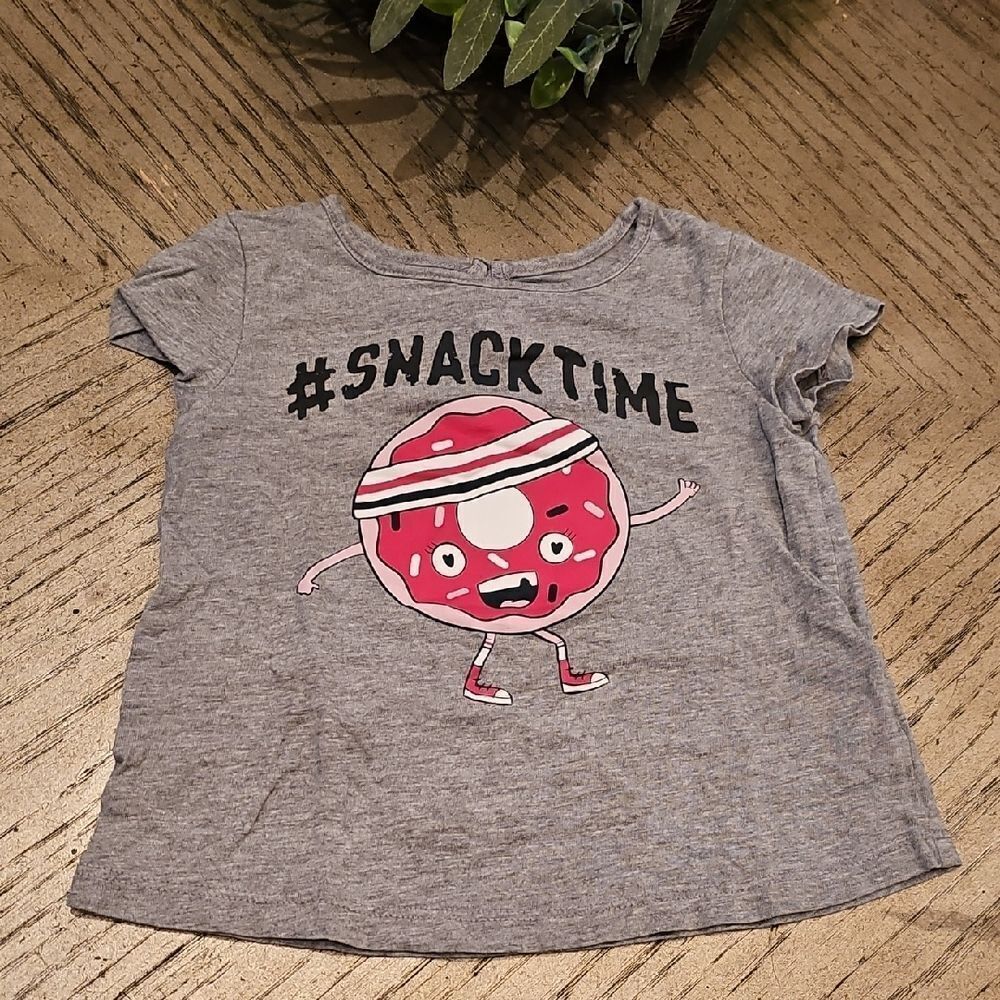 Joe Fresh Gray Snacktime Kids T-Shirt 18-24 Month